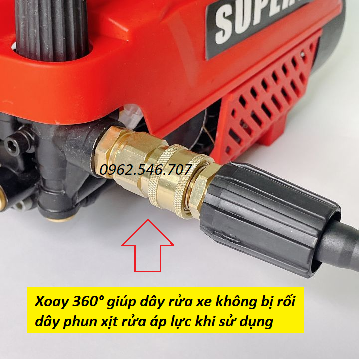 Bộ khớp nối nhanh đầu ra cho máy rửa xe áp lực cao, đầu nối nhanh đầu ra cho máy xịt rửa cao áp, máy rửa xe