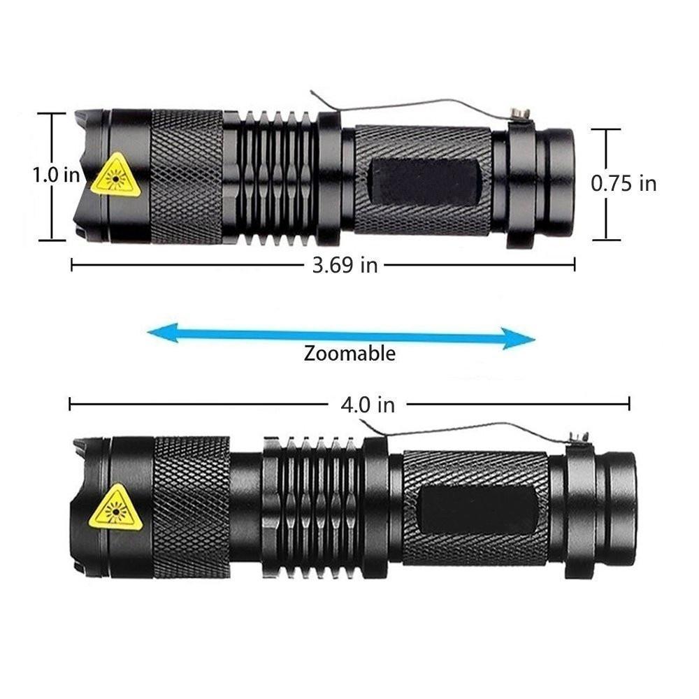 7W Ultra Bright Mini LED Flash Light Đèn pin chiến thuật nhỏ với Hộp Kit