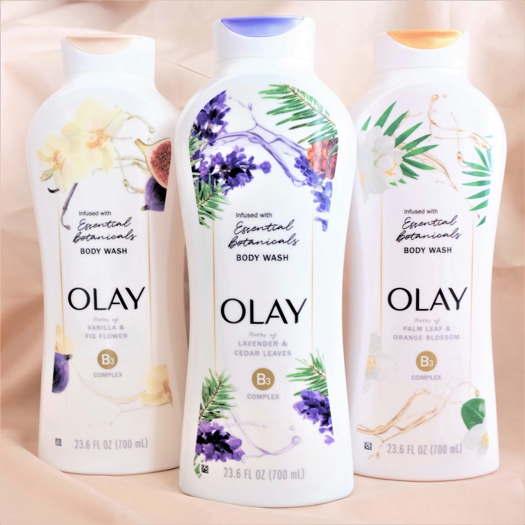 Set 3 chai Sữa tắm Olay Essential Botanicals Body Wash, Variety Pack 700ml x3