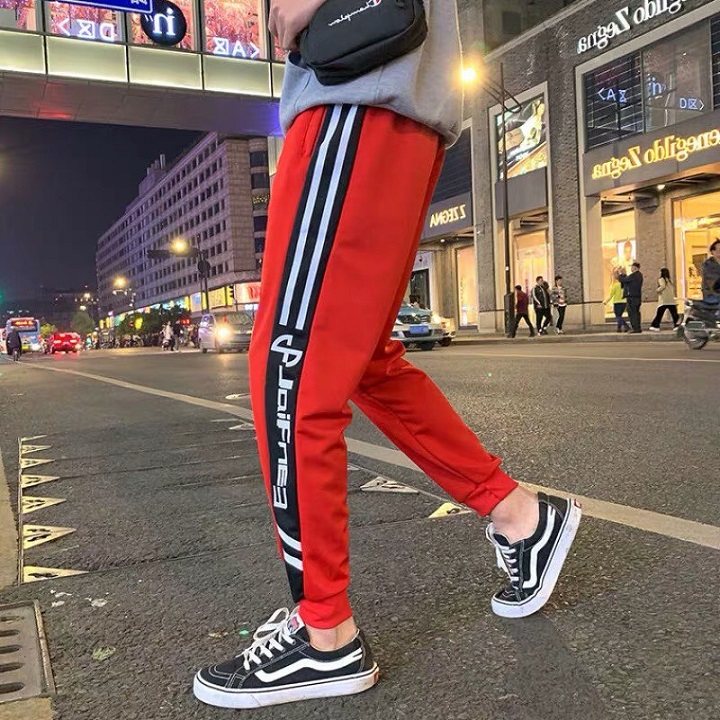 Quần jocker nỉ chạy sọc caro, quần jogger chạy sọc, quần jogger phối sọc caro