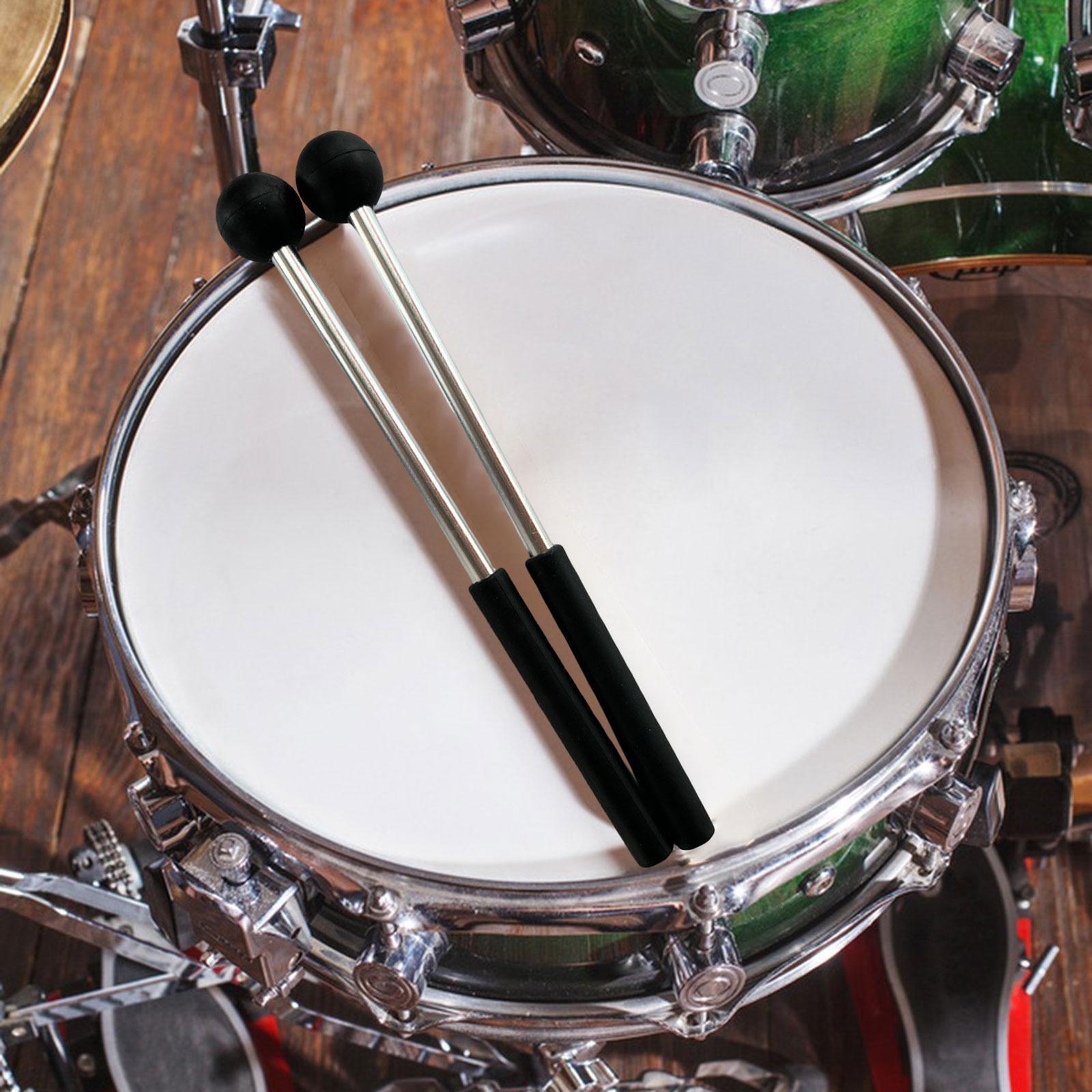 2Pcs Percussion Drumsticks 8.6" Aluminum Rod for Yoga Glockenspiel Xylophone
