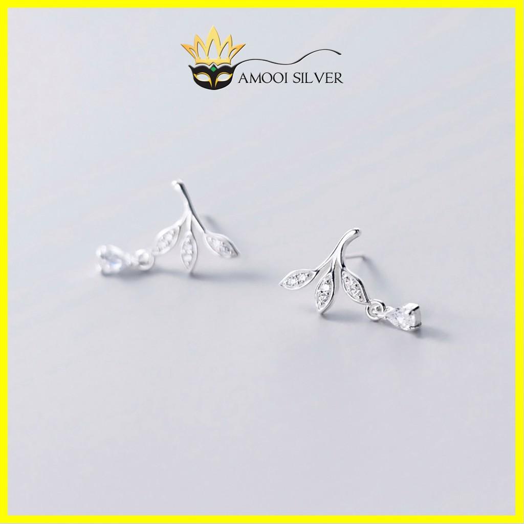 Hoa Tai Bạc  Bông Tai Chiếc Lá - Bông Tai Bạc S925 - AMOOI SILVER