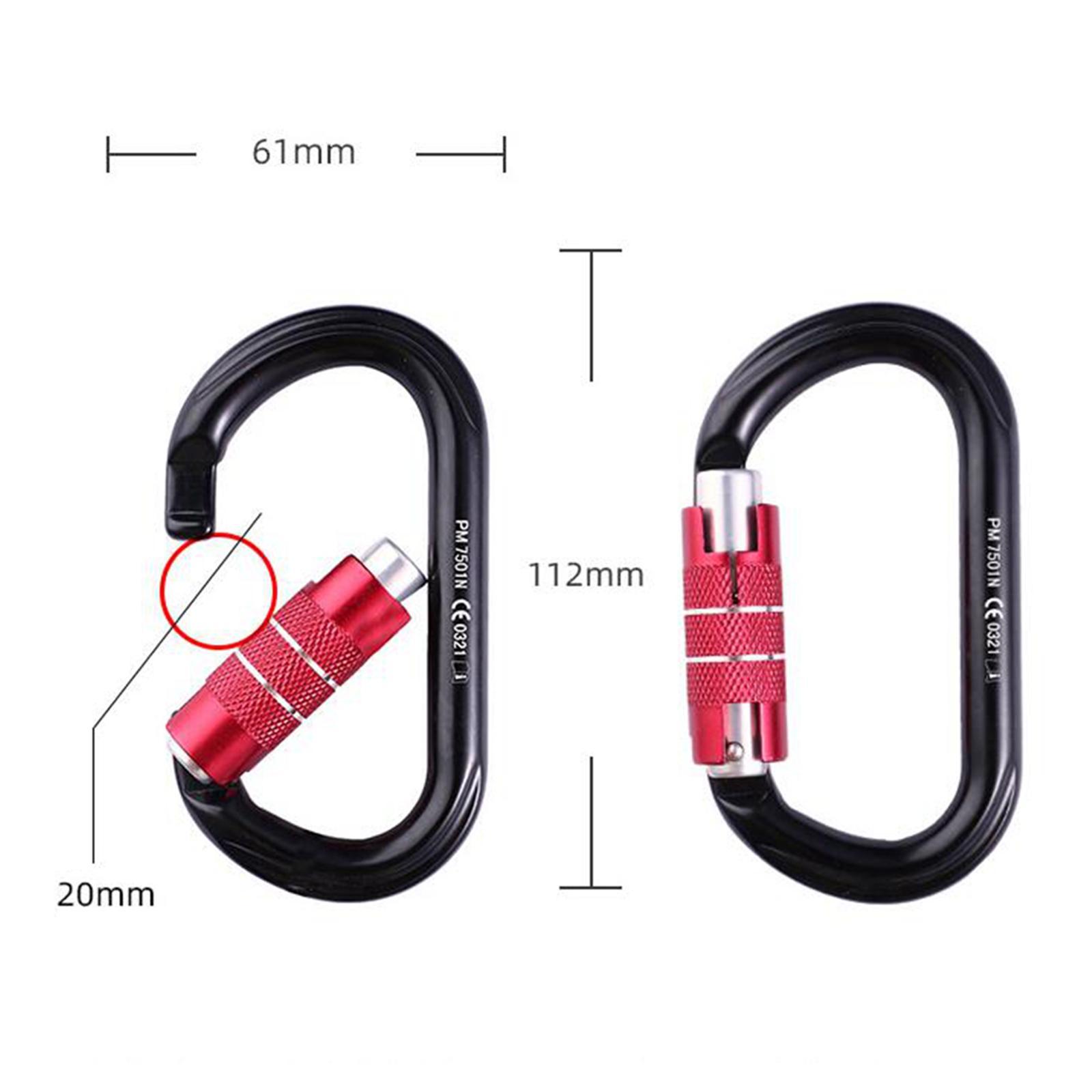Climbing Ascender Rope Grab Auto Locking Carabiner for Rock Climbing Caving