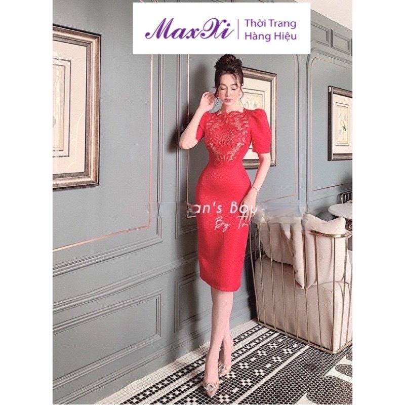 Đầm ôm body đầm nữ phối ren tay ngắn