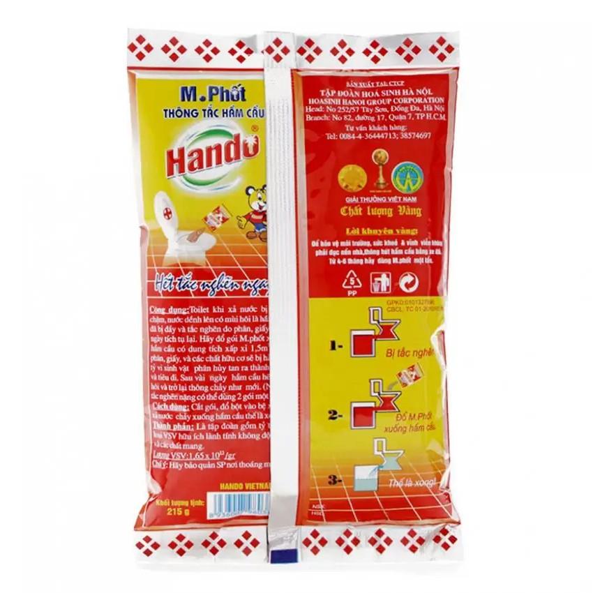 Bột thông tắc hầm cầu bể phốt Hando 215Gr