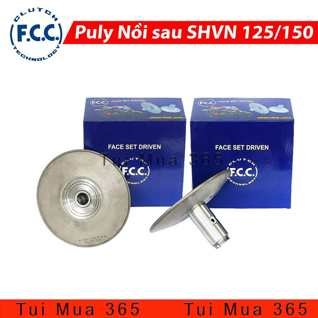 Cụm Puly FCC Nồi Sau Xe Honda SHVN 125,150 Chủ Động và Bị Động Tặng Chốt và Con Lăn Dẫn Hướng Exedy