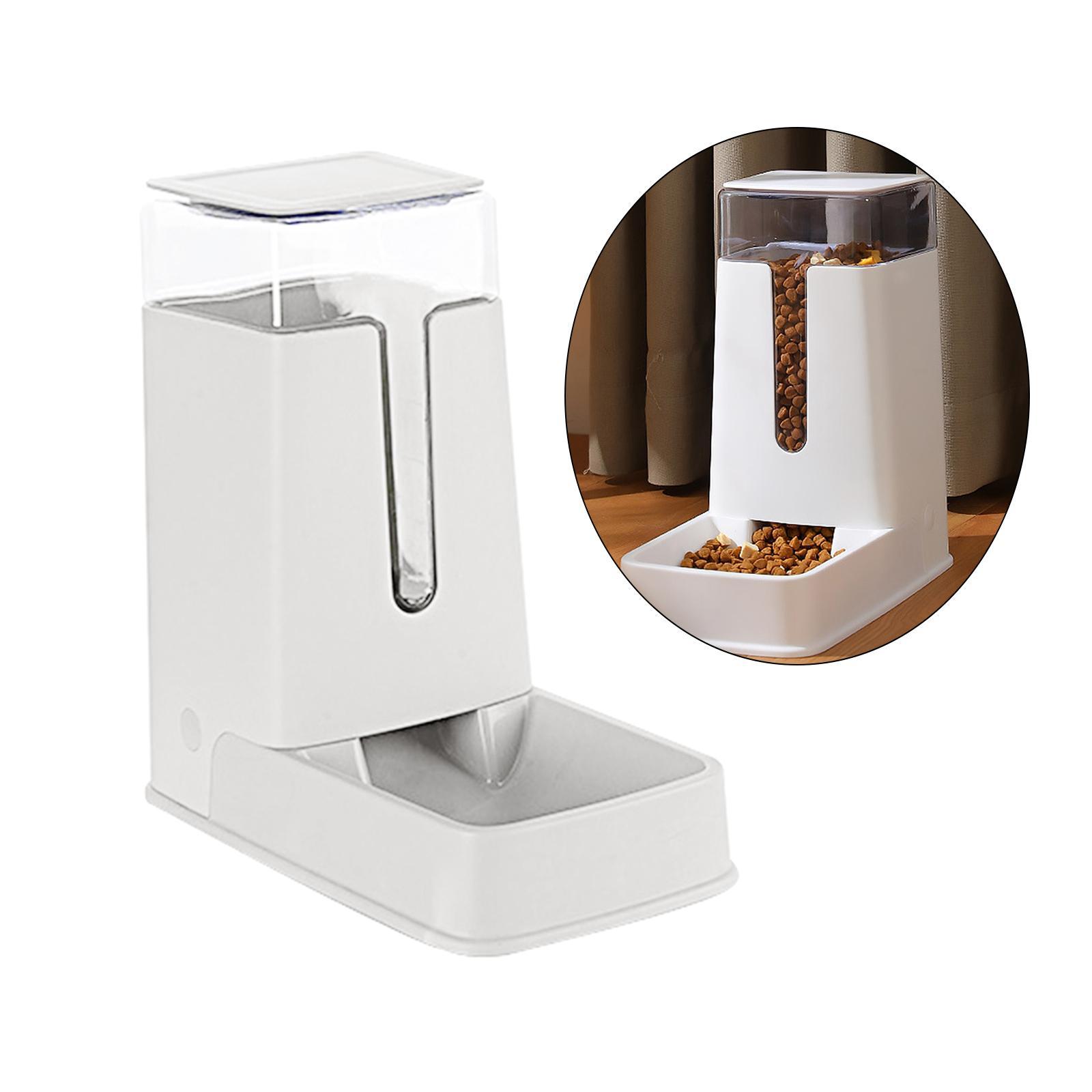 Pet Automatic Feeder Cat Dispenser Container for Cat Food Feeder White