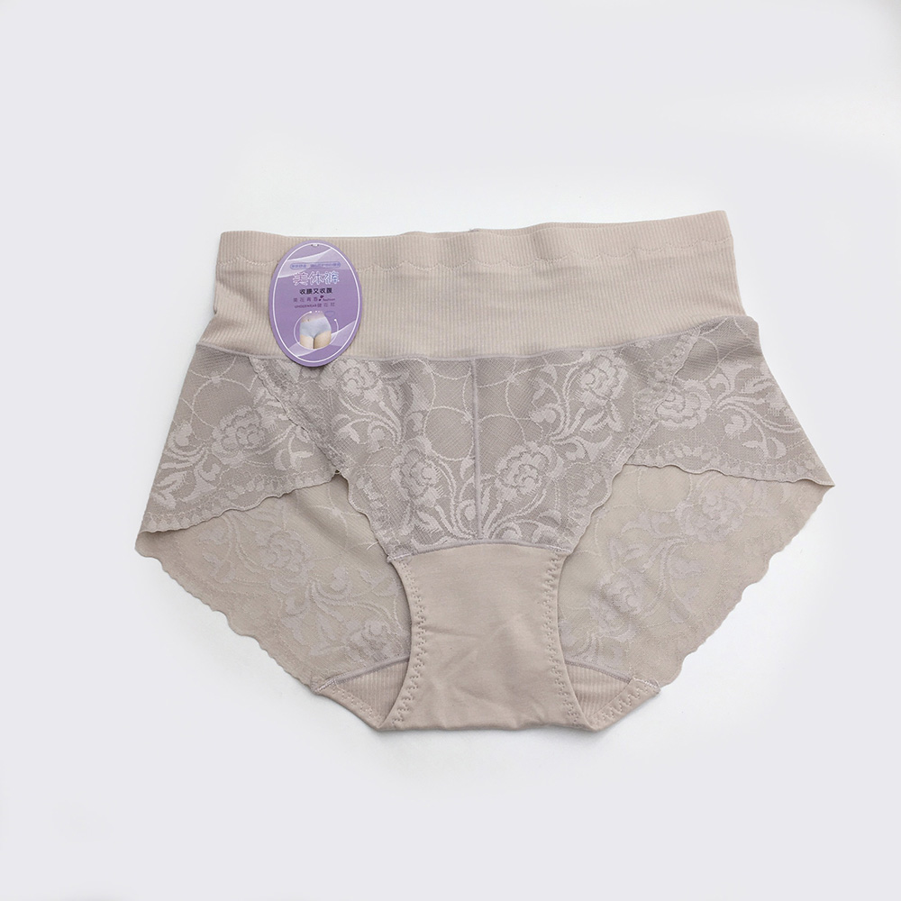 Quần lót nữ cotton ren cạp cao gen bụng, không lộ viền, mềm mịn,kháng khuẩn thấm hút tốt