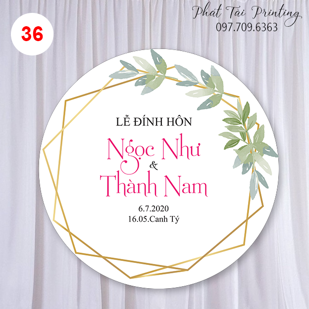 Bảng Backdrop trang trí đám cưới MS 36