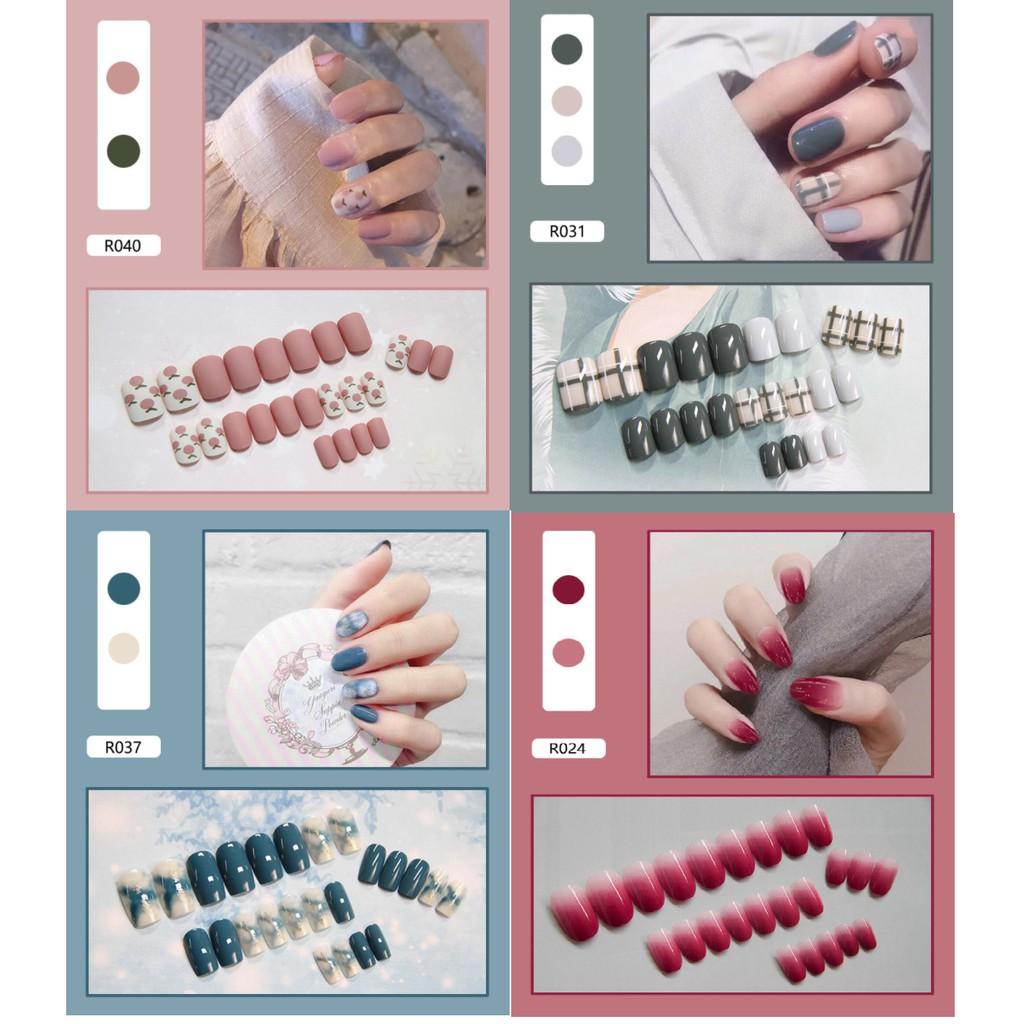 Móng tay giả đẹp làm nail kèm keo / R021-040