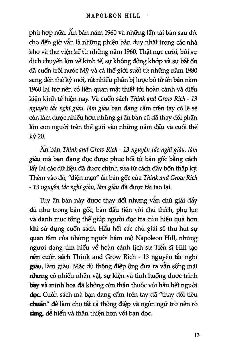 13 Nguyên Tắc Nghĩ Giàu Làm Giàu - Think And Grow Rich (Tái Bản 2023)