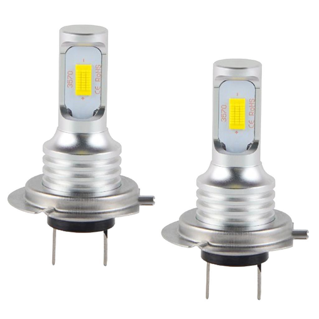 2 Pcs Mini 6000K 80W -30V Auto Front Foglight Lamp Bulbs -3570