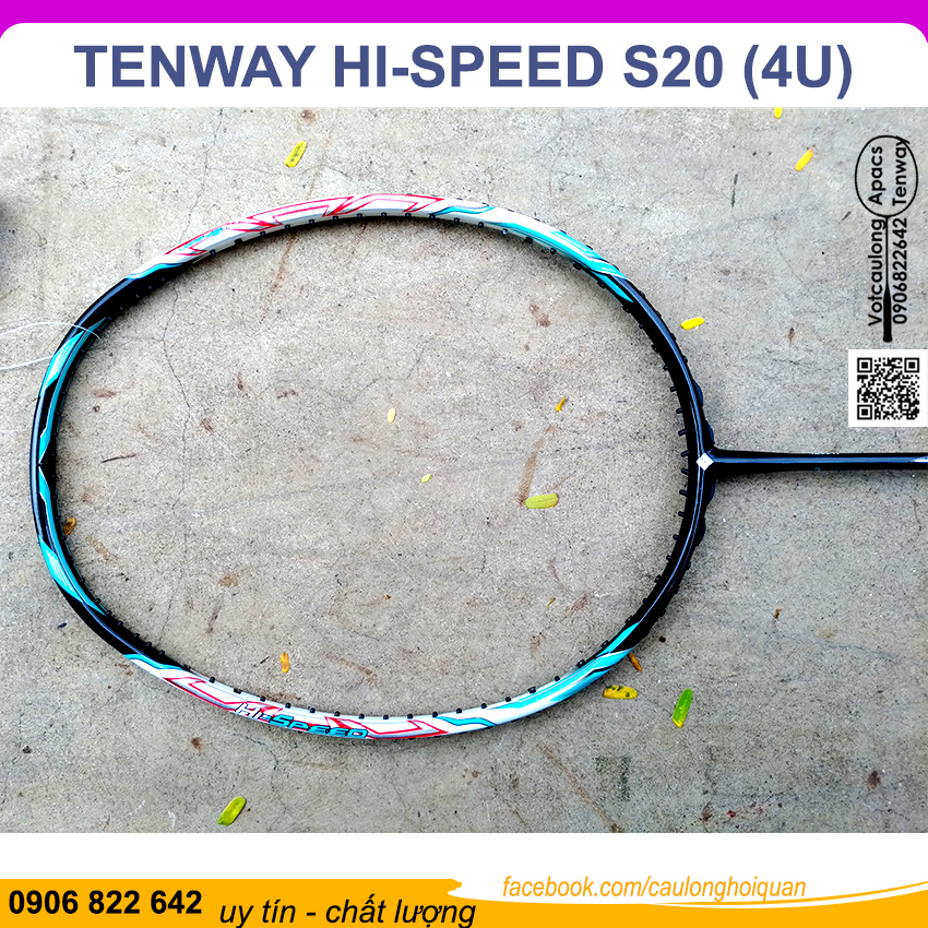Vợt cầu lông Tenway Hi-Speed S20 | Vợt nặng đầu chuyên công, trợ lực người chơi, thân nhỏ chống cản gió