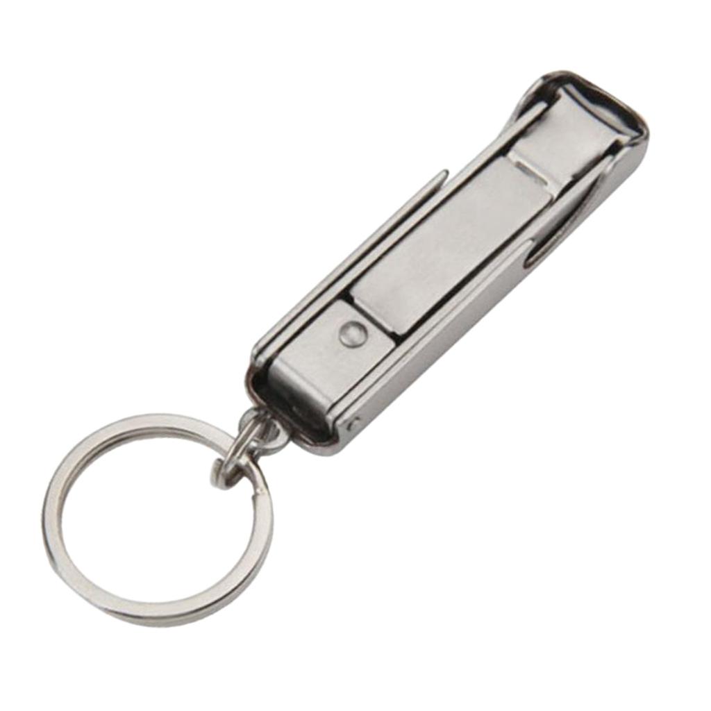 2-in-1 Stainless Steel Nail Clippers Ultra-thin Simple with Bottle Opener