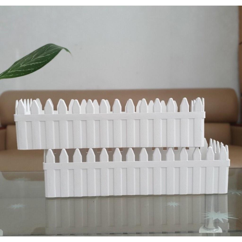 Chậu nhựa hàng rào cỡ to size 45x20x15cm, hàng loại 1 dày đẹp chuyên trồng cây hoa
