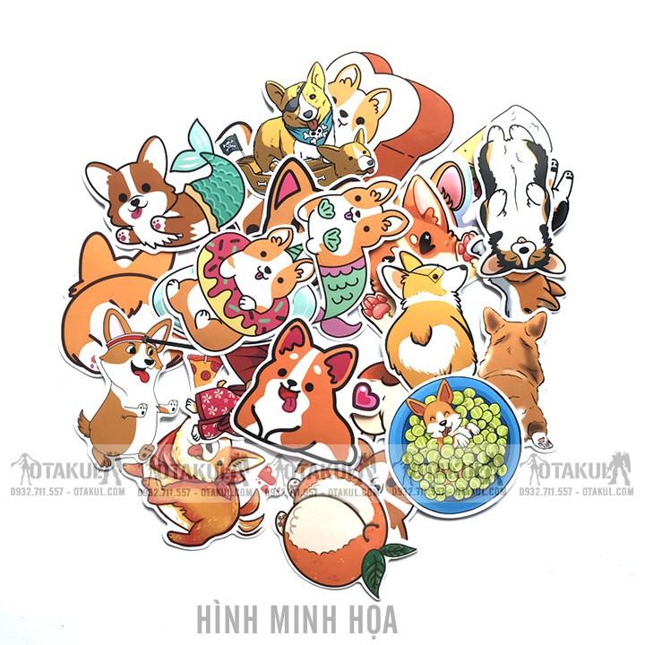 Bộ Sticker Corgi Đáng Yêu