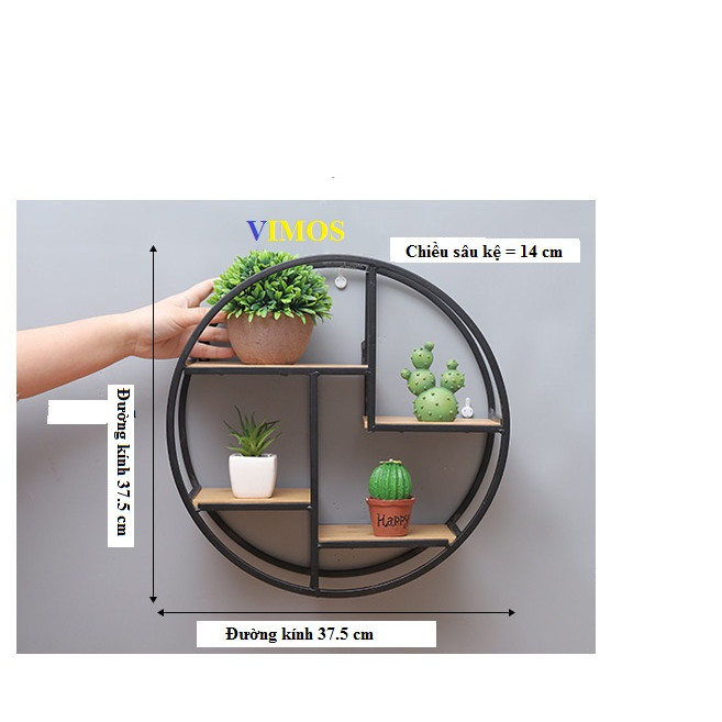 Kệ trang trí hình tròn VIMOS dùng để treo tường, để bàn, để trên kệ tủ ...tô điểm thêm căn nhà của bạn