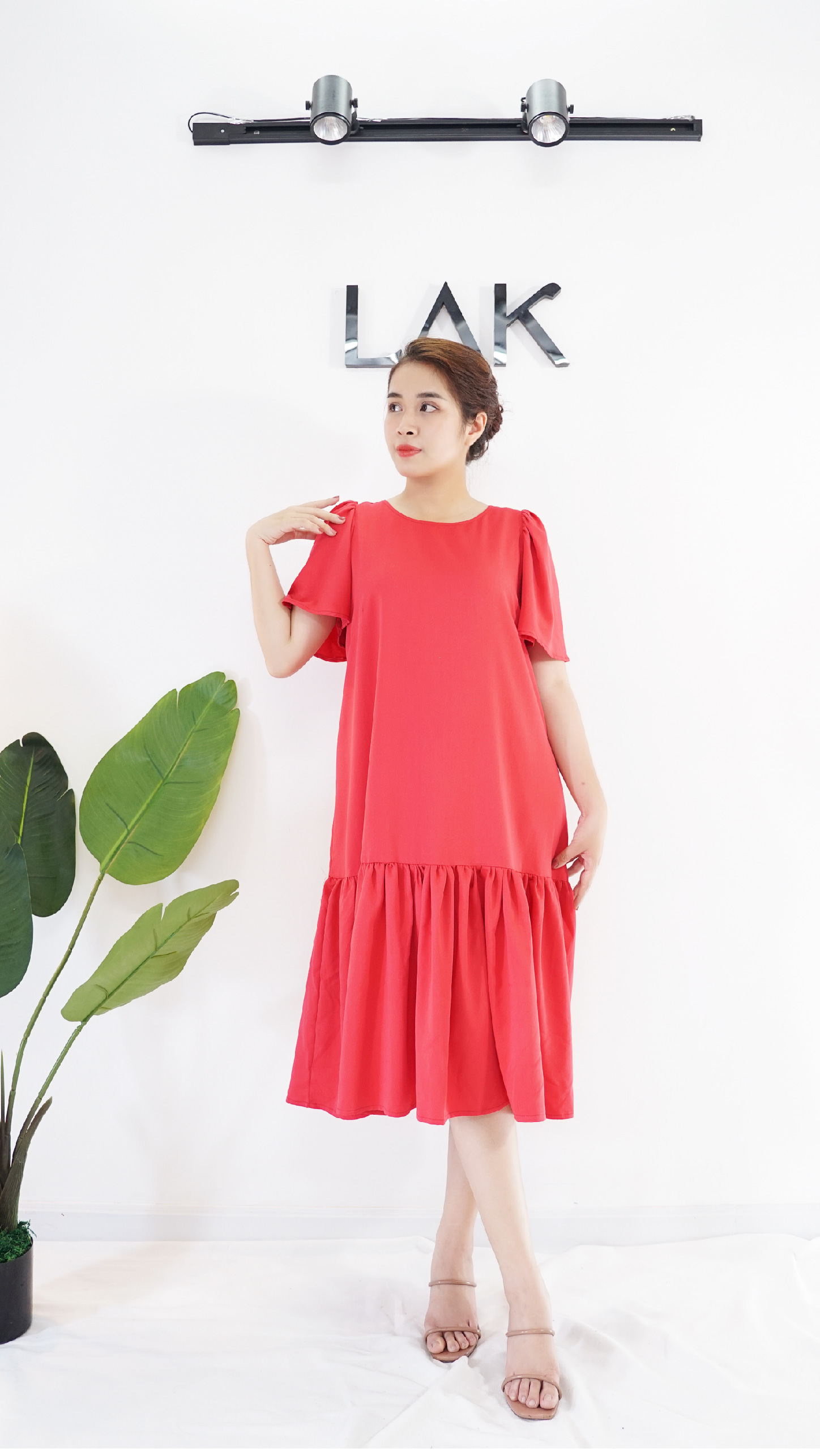 ĐẦM SUÔNG CHÂN BÈO THIẾT KẾ - FORM SUÔNG BASIC DỄ MẶC LB02