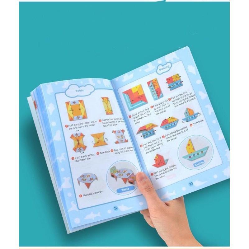 BỘ GẤP GIẤY FUN ORIGAMI 144 TỜ GIẤY IN MÀU SẮC NÉT / BỘ ĐỒ CHƠI GẤP GIẤY BẠCH TUỘC