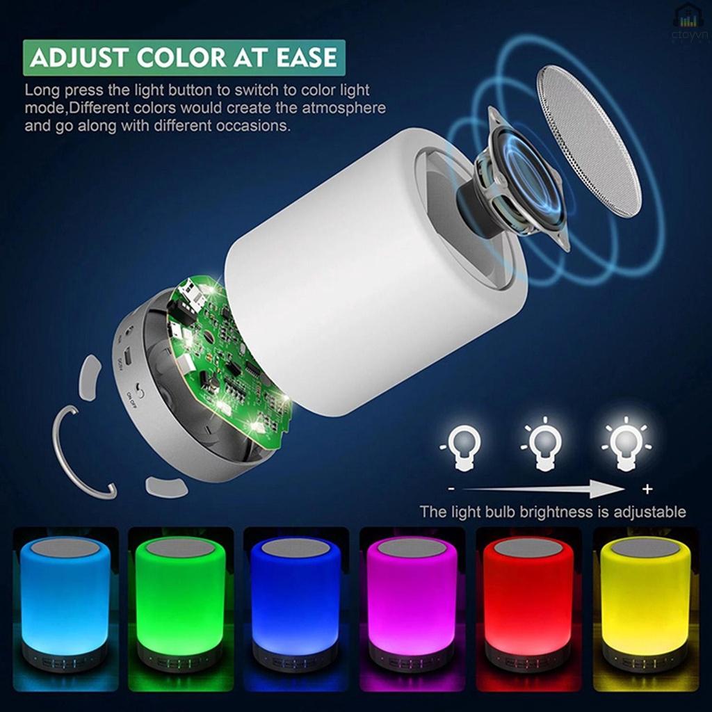 Đèn ngủ cảm ứng thông minh kèm loa Bluetooth hỗ trợ thẻ TF