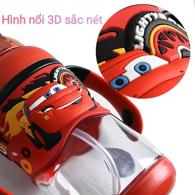 Bình nước hang Dlsney có tay cầm ,dây đeo thay thế , ống hút chống sặc