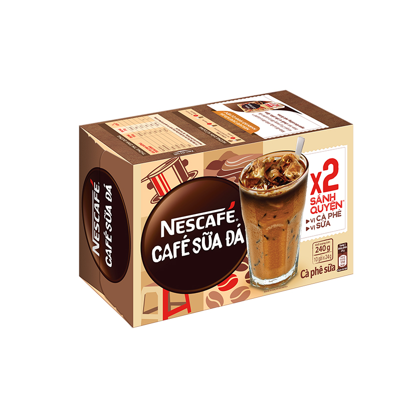 Combo 4 Hộp Cà phê sữa NESCAFÉ (Hộp 10 gói x 24 g)