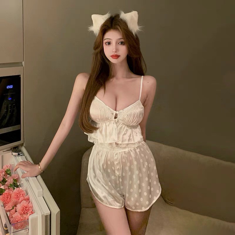 Bộ Đồ Ngủ Hai Dây Trơn - B.Lingerie