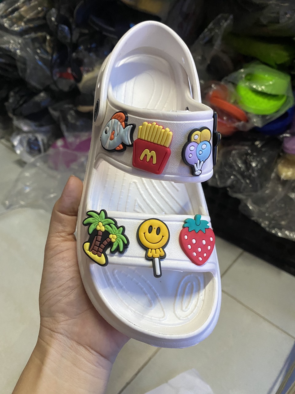 GIÀY SANDAL ĐẾ CAO 5CM SIÊU NHẸ 2 DÂY NỮ NHIỀU MÀU ĐẸP SIZE 36-40 KÈM STICKER ĐẸP