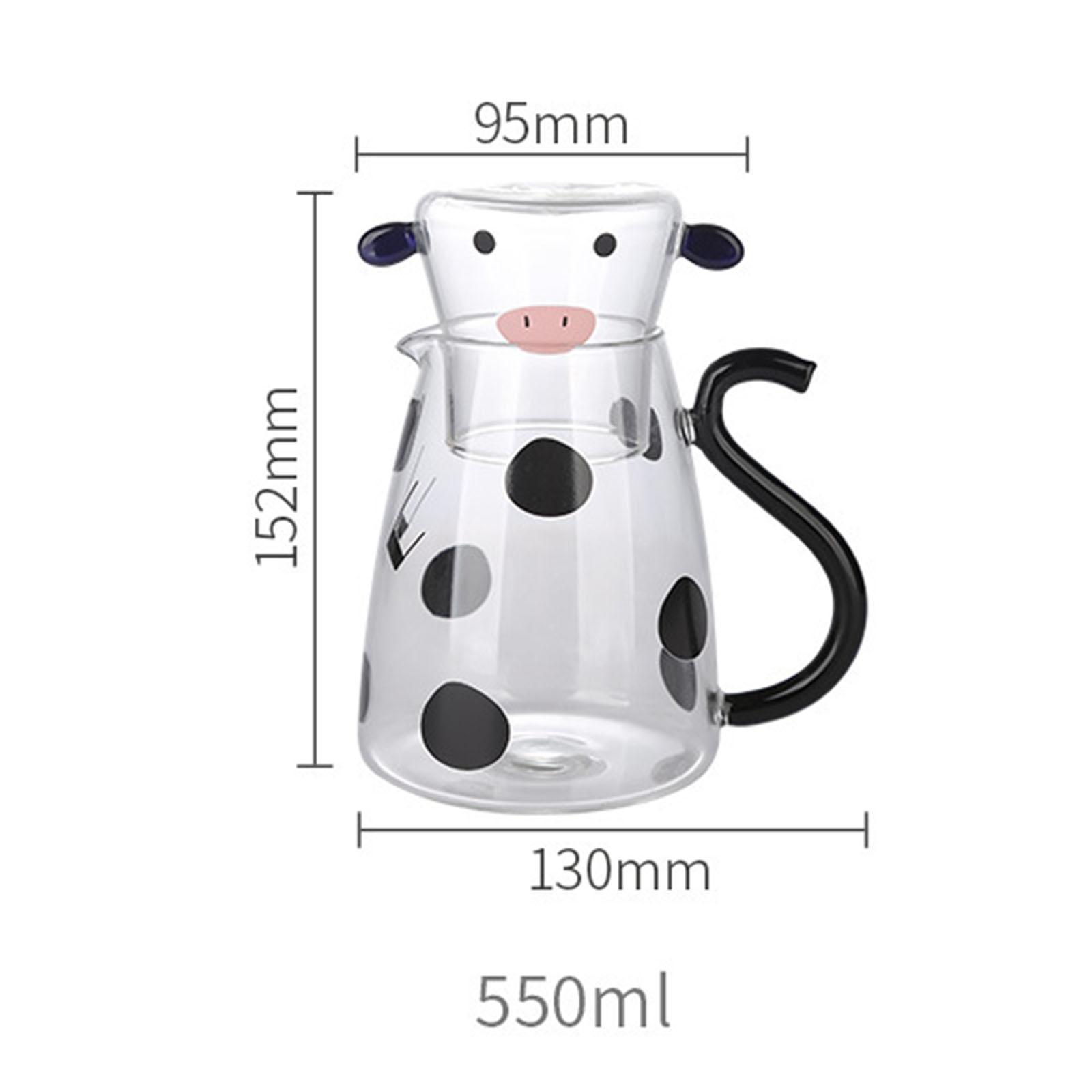 Milk Glass Kettle Cute Coffee Pot Portable for Milk