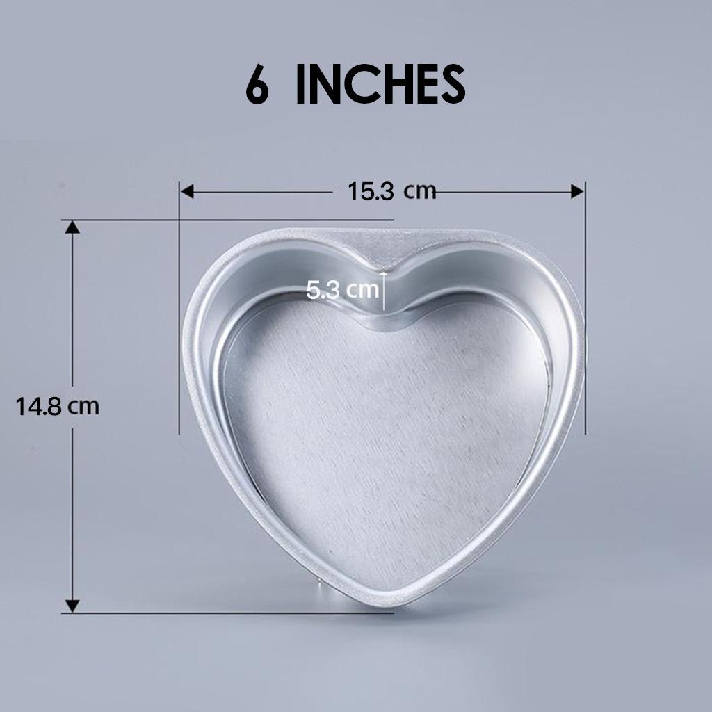 2x 6inch Chocolate Cake Pan Baking Mold Mould Silver DIY Baking Mold Tool