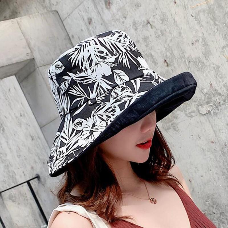 Mũ rộng vành 2 mặt chống nắng dễ dàng gấp mở cho phái nữ