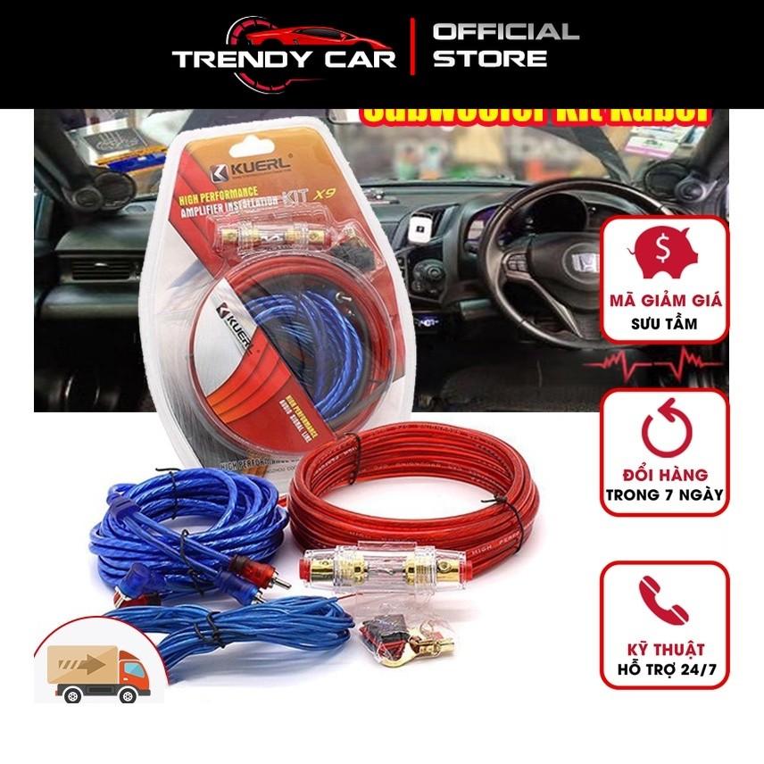 Bộ Dây Nguồn dây tín hiệu AV, cầu chì Lắp Sub Điện, Bộ kit Sub Trầm, Âmly Ô Tô- Phụ Kiện Âm Thanh Ô Tô KUERTH