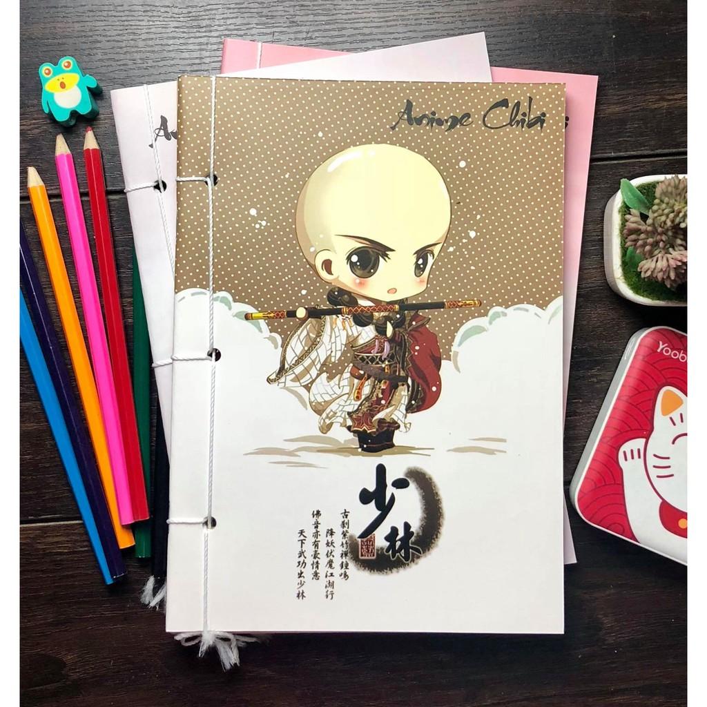 1 vở xỏ dây chibi kẻ ngang 76trang