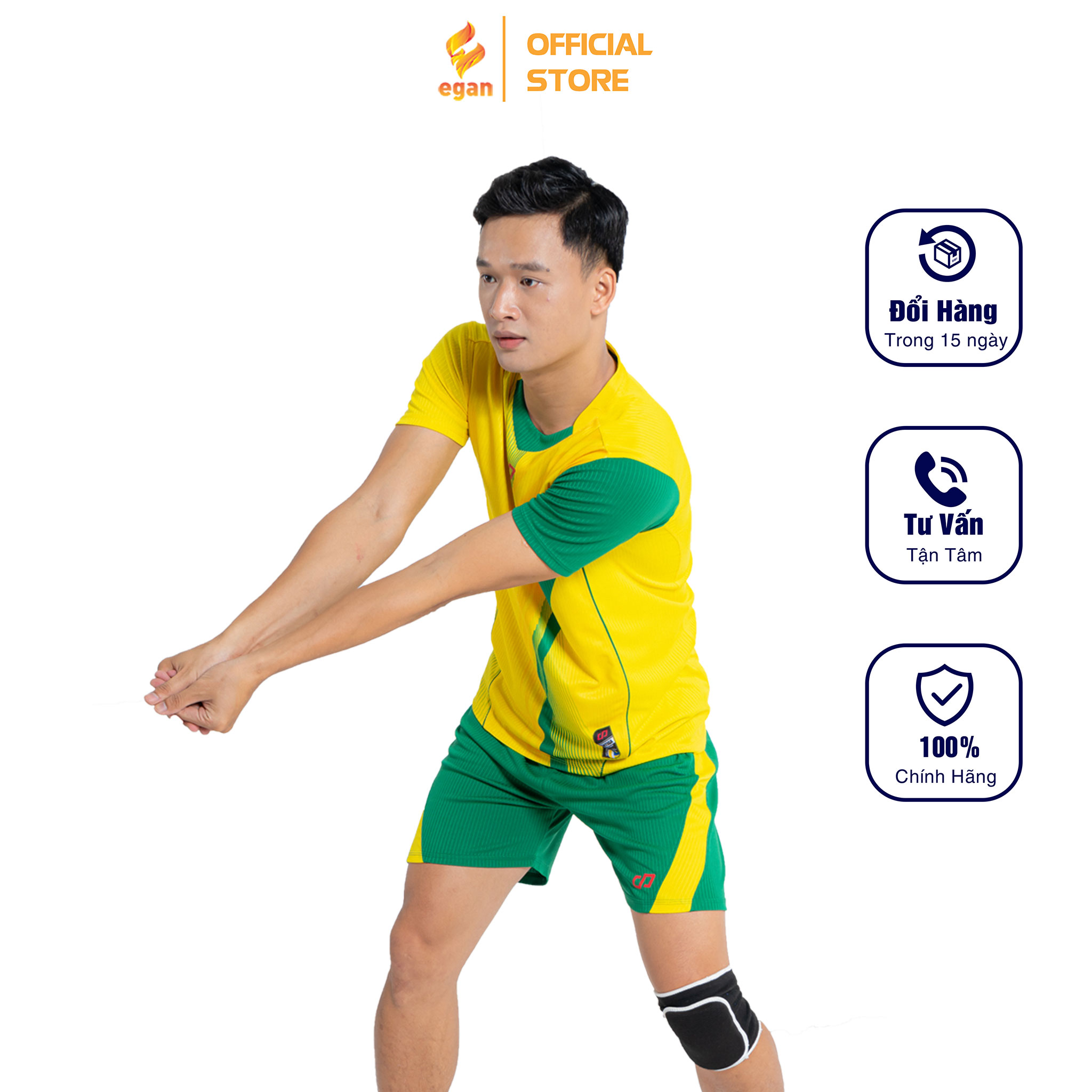 Bộ Quần Áo Thể Thao Bóng Chuyền Màu Vàng Nam ZENTIGA - CP SPORT BC05