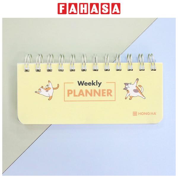 Số Lò Xo Weekly Planner - 200 Trang 100gsm - Hồng Hà 4202 - Màu Vàng