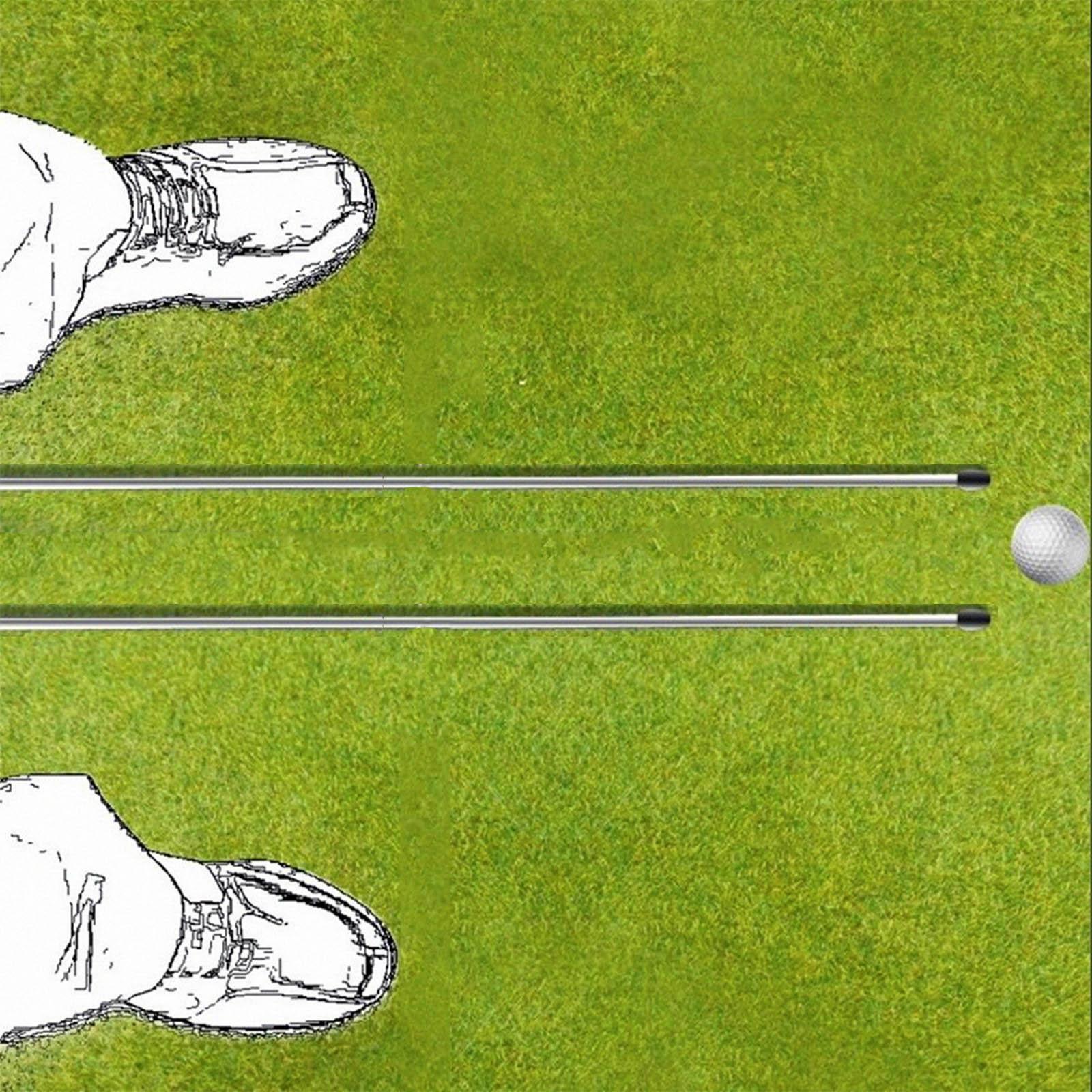 2 Pack Golf Alignment Sticks Posture Corrector 120cm Swing Trainer