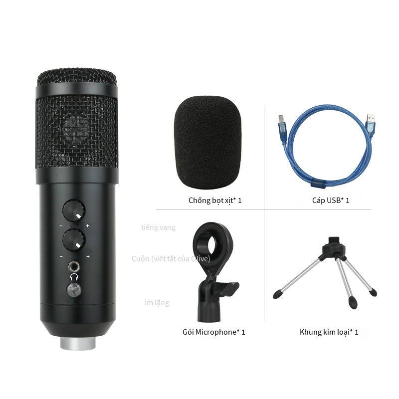 Micrô tụ điện không ổ đĩa USB phong cách mới nhất Máy tính xách tay trò chơi bằng giọng nói hội nghị trực tiếp Micrô ghi âm bài hát K