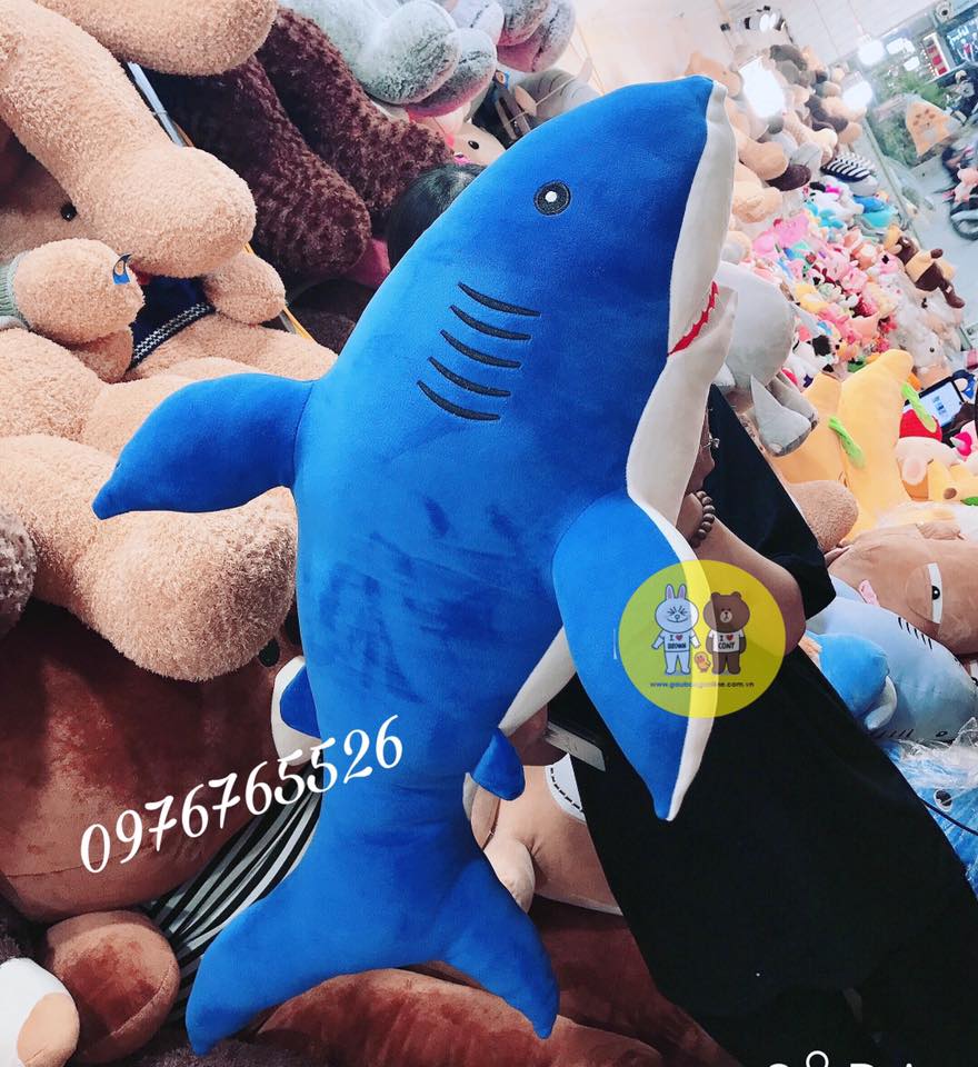 Gấu bông cá mập shark kích thước từ 50cm-1m