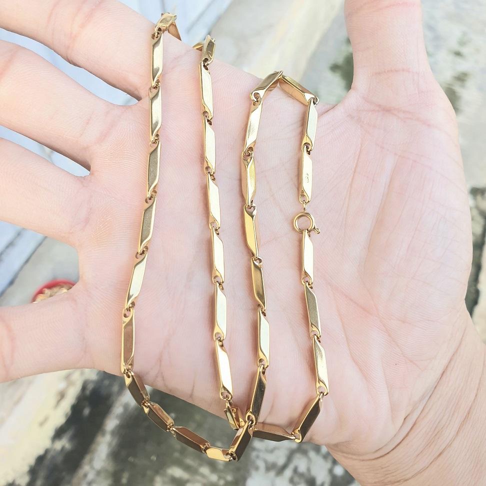 Dây Chuyền Nam Trúc Trơn Titanium Cao Cấp Nhẹ Không Phai Màu- Mang lâu dài không đen