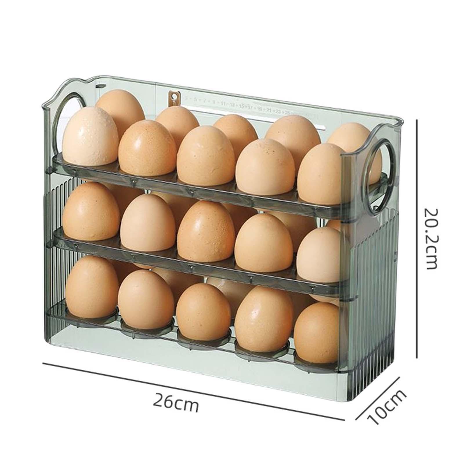 Egg Holder for Fridge,3 Layer  Fridge Egg Tray Container,Kitchen Countertop Fresh Egg Storage Container