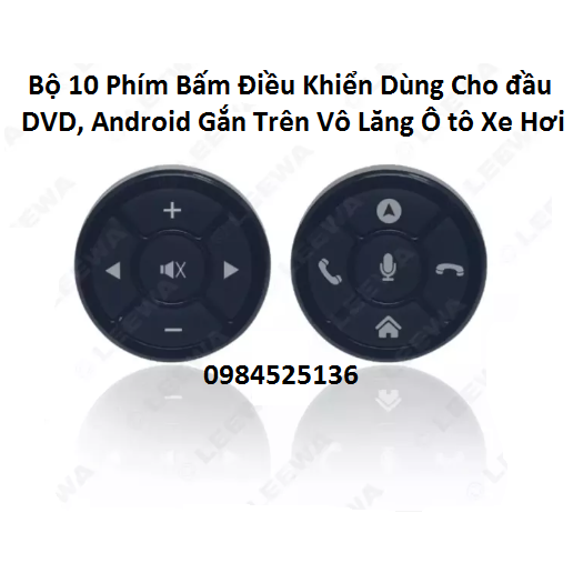 Nút khiển vô lăng không dây dùng cho đầu dvd,android gắn trên vô lăng xe hơi,dành cho tất cả các dòng xe