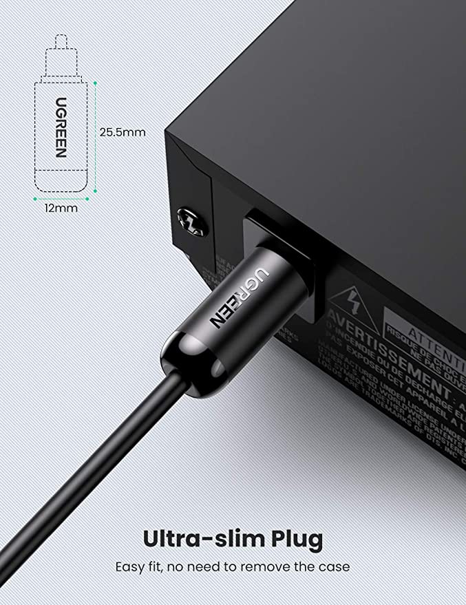 Dây cáp quang Toslink âm thanh kỹ thuật số SPDIF dùng cho TV smart, bộ khuếch đại, Xbox One, PS4, PlayStation, Soundbar, đầu phát Blu-Ray, đầu CD UGREEN AV122 - Hàng chính hãng