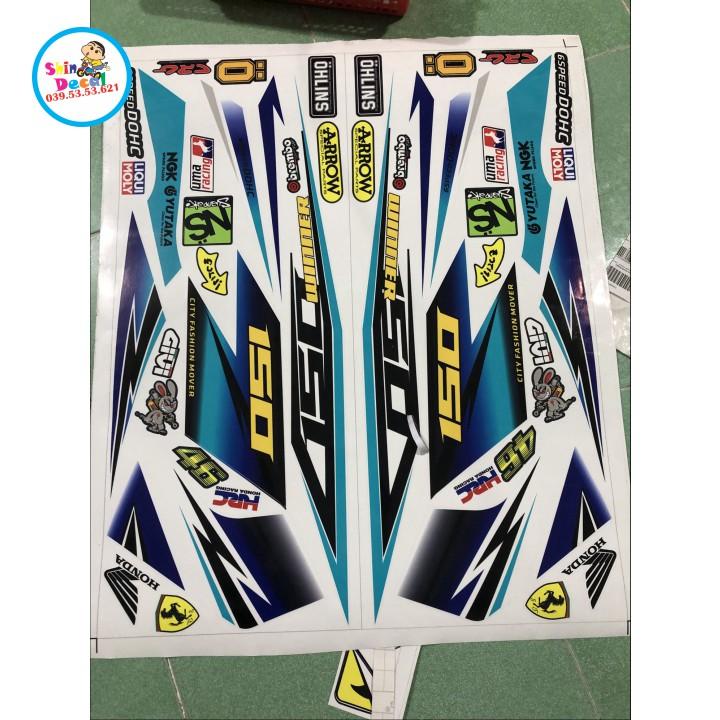 Tem rời winner dán xe trắng 3