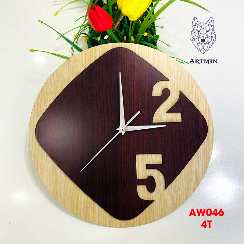 AW046 - Đồng Hồ Gỗ Decor Phong Cách – Đồng Hồ Treo Tường Trang Trí 2023