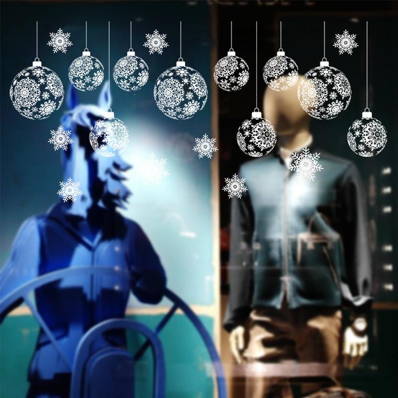 Miếng dán cửa sổ tĩnh điện họa tiết bông tuyết trang trí giáng sinh năm mới