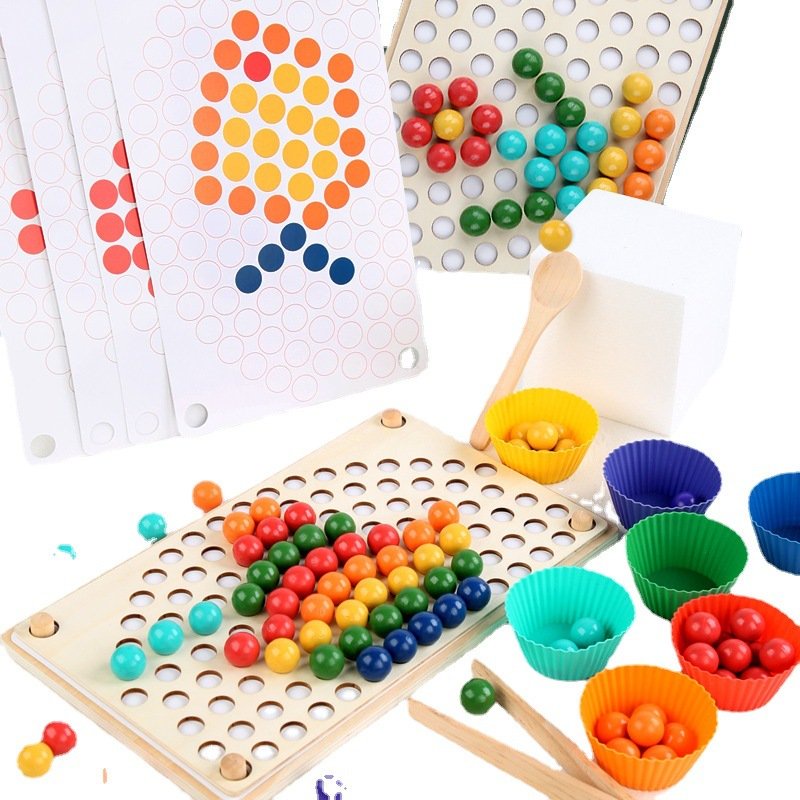 Bộ Gắp Bi Đồ Chơi Montessori Bằng Gỗ, Gắp Bi Gỗ Rèn Luyện Vận Động Tinh Cho Bé  Đồ Chơi Phát Triển Trí Tuệ - Orgavil