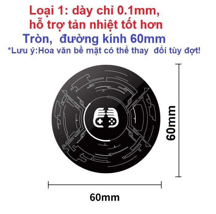 Miếng kim loại dán lưng điện thoại để dùng với sò lạnh nam châm hay giá đỡ nam châm