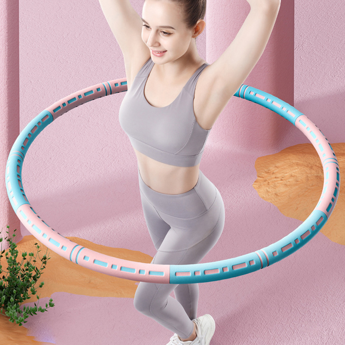 Vòng lắc eo giảm mỡ bụng ống thép cao cấp, Vòng lắc eo thon massage thế hệ mới bọc xốp tùy chỉnh độ nặng - Hàng chính hãng D Danido