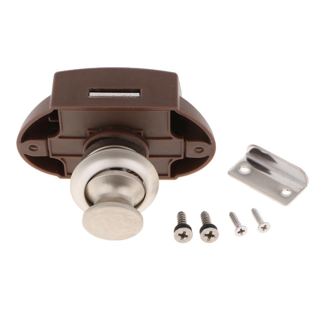 4xKeyless Push Button Lock Yacht Rv Drawer Lock Cabinet Lock Cupboard Door