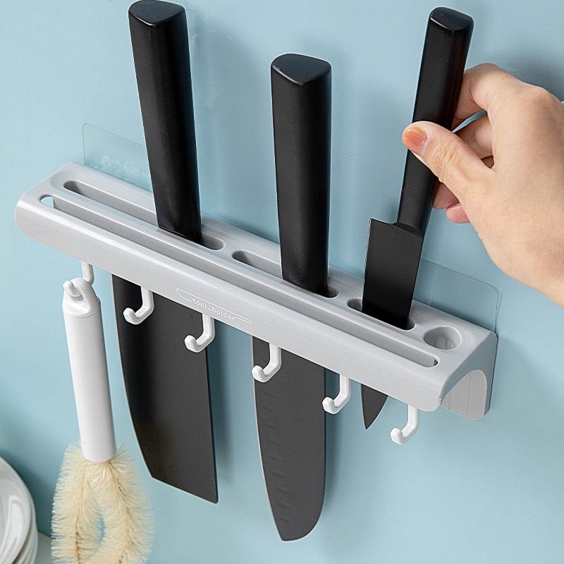 Giá Đựng Dao Bằng Nhựa Đa Năng Có Móc Treo Tiện Dụng Cho Nhà Bếp Giá Đỡ